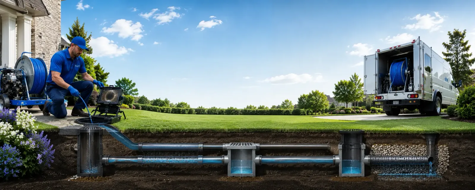 Outdoor drain cleaning information for Auburn, PA